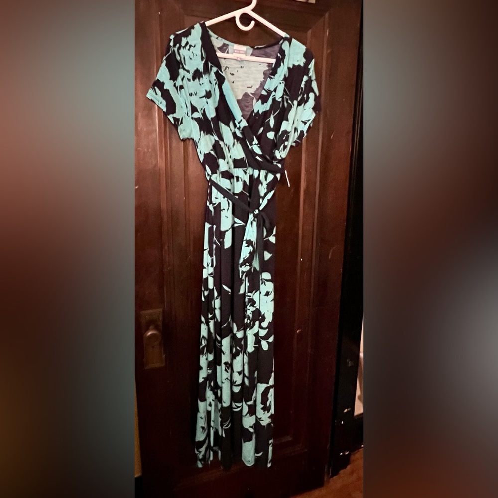 Meri Skye Faux Wrap Maxi Dress | 2X